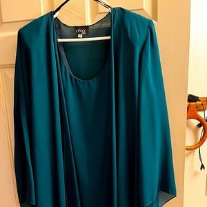 Lovely teal chiffon dress